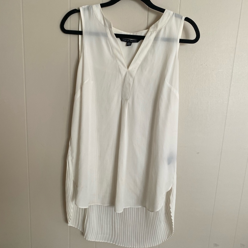 White Flowy Tank Top